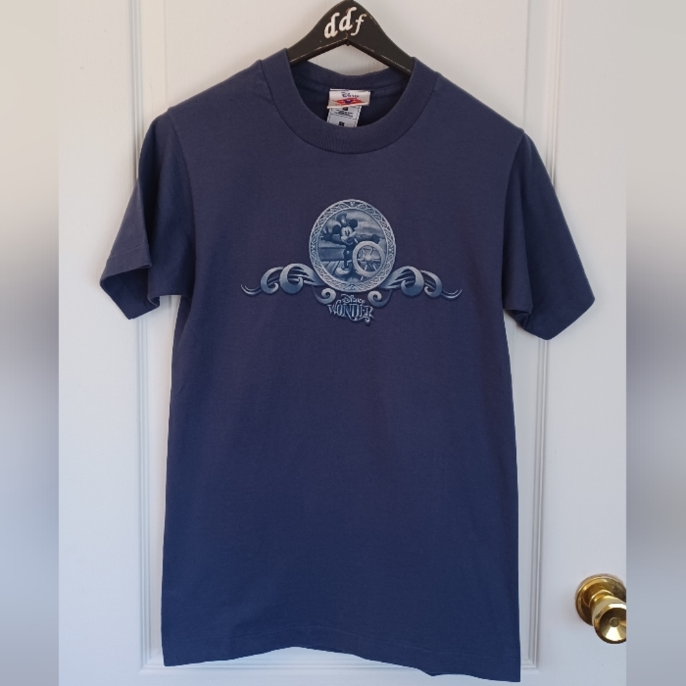 VTG DISNEY CRUISE LINE WONDER INAUGURAL VOYAGE 1999-2000 GRAPHIC T-SHIRT SMALL